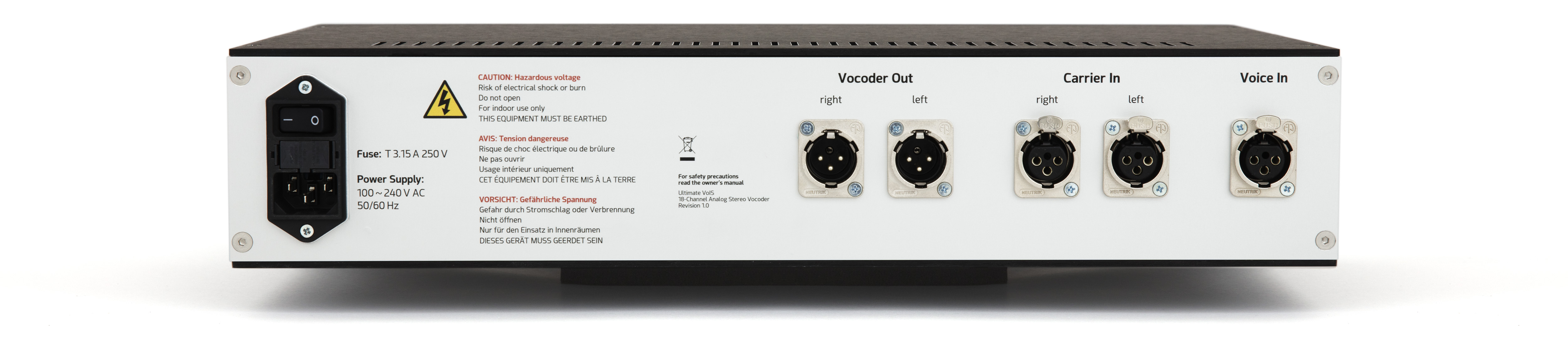 Ultimate VoIS vocoder back side